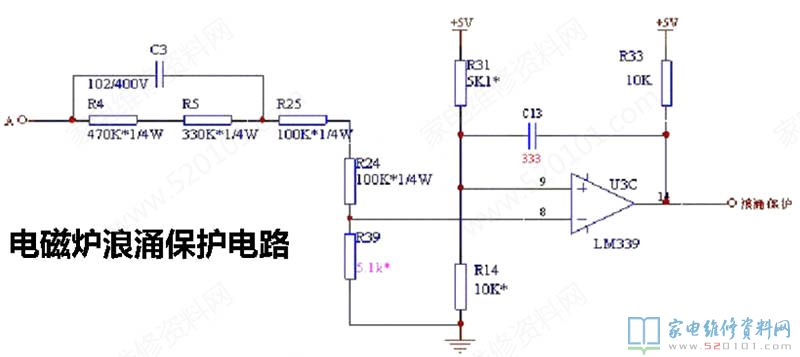 一款电磁炉浪涌保护电路